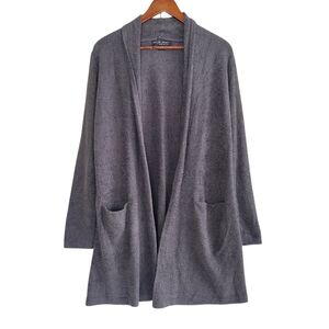 Barefoot Dreams Bamboo Chic Lite Long Comfy Cardigan Taupe Womens Small